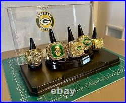 Green Bay Packers Championship ring set With Display Case? Shipped