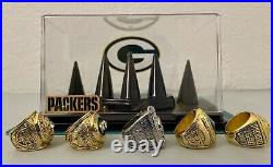 Green Bay Packers Championship ring set With Display Case? Shipped