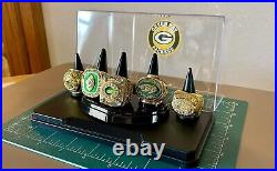 Green Bay Packers Championship ring set With Display Case? Shipped