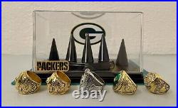 Green Bay Packers Championship ring set With Display Case? Shipped