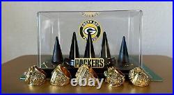 Green Bay Packers Championship ring set With Display Case? Shipped