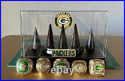 Green Bay Packers Championship ring set With Display Case? Shipped