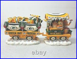 Green Bay Packers Christmas Express 6 Piece Train Set Danbury Mint Football NFL