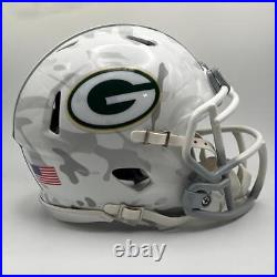 Green Bay Packers Custom Arctic Camo Hydro-Dipped Mini Football Helmet