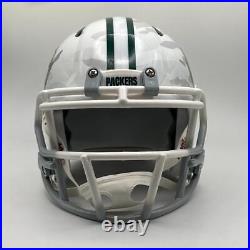 Green Bay Packers Custom Arctic Camo Hydro-Dipped Mini Football Helmet