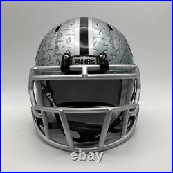 Green Bay Packers Custom Concept Diamond Plate Hydro-Dipped Mini Football Helmet