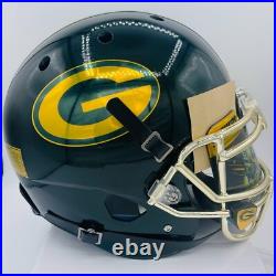 Green Bay Packers Custom Painted Authentic Schutt Air XP Chrome decals & Visor