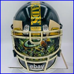 Green Bay Packers Custom Painted Authentic Schutt Air XP Chrome decals & Visor