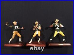 Green Bay Packers Danbury Mint Quarterback Sculptures Starr Favre Rodgers