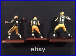 Green Bay Packers Danbury Mint Quarterback Sculptures Starr Favre Rodgers