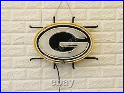 Green Bay Packers Football Club 17x14 Neon Sign Light Lamp HD Vivid Printing