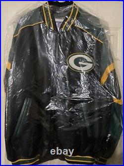 Green Bay Packers Football Leather Jacket Large New clean