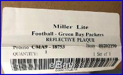 Green Bay Packers Football Miller Lite Beer Lambeau Leap Giant Mirror New