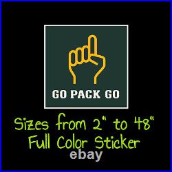 Green Bay Packers Full Color Vinyl Decal Hydroflask decal Cornhole decal 1