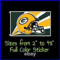 Green Bay Packers Full Color Vinyl Decal Hydroflask decal Cornhole decal 2