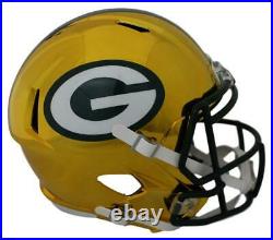 Green Bay Packers Full Size Chrome Speed Replica Helmet New In Box 11662