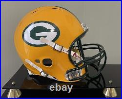 Green Bay Packers Full Size Replica Helmet with Mirrored Display Case