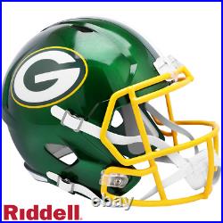 Green Bay Packers Full Size Speed Replica Football Riddell Helmet FLASH NFL