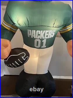 Green Bay Packers Gemmy NFL 8 ft tall Inflatable. Works See pics and details