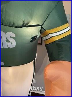 Green Bay Packers Gemmy NFL 8 ft tall Inflatable. Works See pics and details