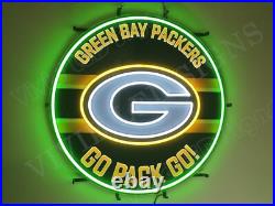 Green Bay Packers Go Pack Go 24x24 Vivid LED Neon Sign Lamp With Dimmer Green Bay Packers Go Pack Go 24x24 Vivid LED Neon Sign Lamp With Dimmer