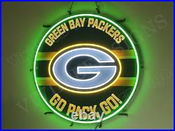 Green Bay Packers Go Pack Go 24x24 Vivid LED Neon Sign Lamp With Dimmer Green Bay Packers Go Pack Go 24x24 Vivid LED Neon Sign Lamp With Dimmer