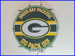 Green Bay Packers Go Pack Go 24x24 Vivid LED Neon Sign Lamp With Dimmer Green Bay Packers Go Pack Go 24x24 Vivid LED Neon Sign Lamp With Dimmer