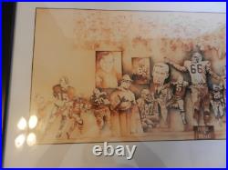 Green Bay Packers Hall Of Fame Players Ltd. Ed. Print James Hartel Framed Signed Green Bay Packers Hall Of Fame Players Ltd. Ed. Print James Hartel Framed Signed