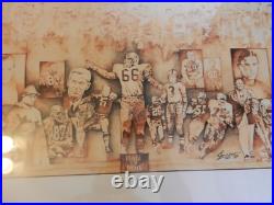 Green Bay Packers Hall Of Fame Players Ltd. Ed. Print James Hartel Framed Signed Green Bay Packers Hall Of Fame Players Ltd. Ed. Print James Hartel Framed Signed