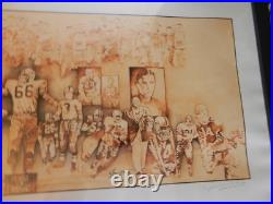 Green Bay Packers Hall Of Fame Players Ltd. Ed. Print James Hartel Framed Signed Green Bay Packers Hall Of Fame Players Ltd. Ed. Print James Hartel Framed Signed