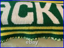 Green Bay Packers Handmade Crochet Knit Blanket