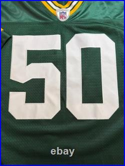 Green Bay Packers Hawk #50 NFL Reebok Jersey Mens 2XL Green Helmet Tag Rare