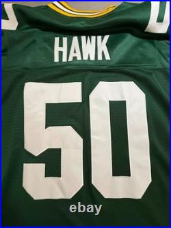 Green Bay Packers Hawk #50 NFL Reebok Jersey Mens 2XL Green Helmet Tag Rare