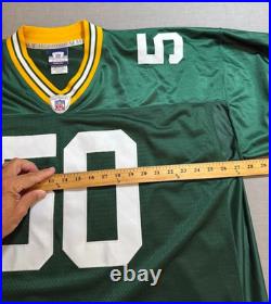 Green Bay Packers Hawk #50 NFL Reebok Jersey Mens 2XL Green Helmet Tag Rare