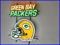 Green Bay Packers Helmet Football 32x24 Vivid LED Neon Sign Light With Dimmer Green Bay Packers Helmet Football 32x24 Vivid LED Neon Sign Light With Dimmer