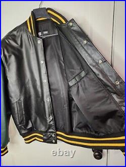Green Bay Packers JH Design Leather Full-Snap Jacket Black/Green Size XL Green Bay Packers JH Design Leather Full-Snap Jacket Black/Green Size XL