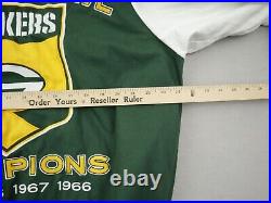 Green Bay Packers Jacket Men Medium Bomber Letterman Superbowl Champions XLV