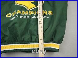 Green Bay Packers Jacket Men Medium Bomber Letterman Superbowl Champions XLV