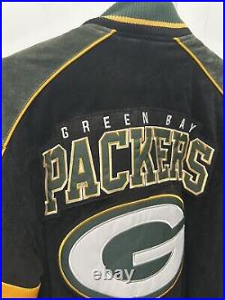 Green Bay Packers Jacket Men's XL NFL Leather Suede Bomber Varsity Letterman NWT
