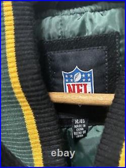 Green Bay Packers Jacket Men's XL NFL Leather Suede Bomber Varsity Letterman NWT