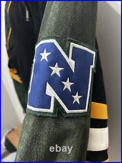Green Bay Packers Jacket Men's XL NFL Leather Suede Bomber Varsity Letterman NWT