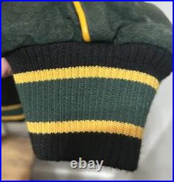 Green Bay Packers Jacket Men's XL NFL Leather Suede Bomber Varsity Letterman NWT