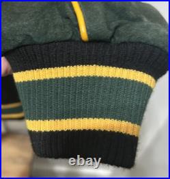 Green Bay Packers Jacket Men's XL NFL Leather Suede Bomber Varsity Letterman NWT