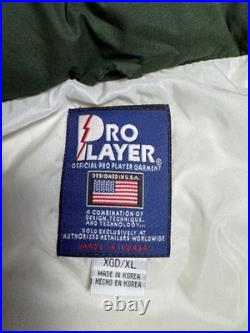 Green Bay Packers Jacket Men's XL Pro Player Hooded NFL White Vintage 90's Green Bay Packers Jacket Men's XL Pro Player Hooded NFL White Vintage 90's