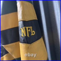 Green Bay Packers Jacket Mens 2XL Leather Green Black NFL Football Full Zip
