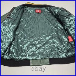 Green Bay Packers Jacket Mens 2XL Leather Green Black NFL Football Full Zip