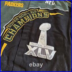 Green Bay Packers Jacket Mens XLSuper Bowl XLV Champions Varsity Bomber NFL