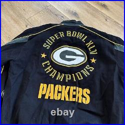 Green Bay Packers Jacket Mens XLSuper Bowl XLV Champions Varsity Bomber NFL