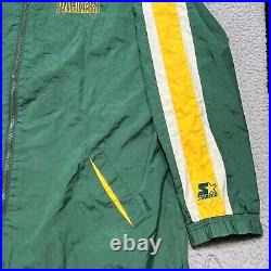 Green Bay Packers Jacket Mens XL Green Vintage Starter Parka Double Sided 90s