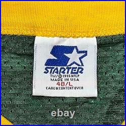 Green Bay Packers Jersey Mens XL Green Mesh Starter Vintage 80s Made in USA RARE